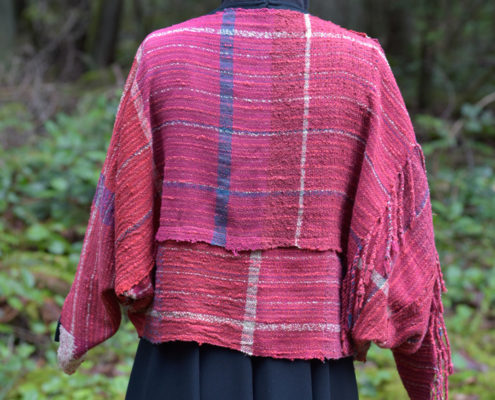 SAORI Weaving - Boat neck top