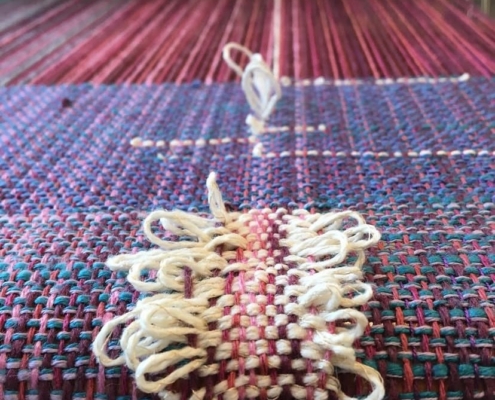 Silk weaving